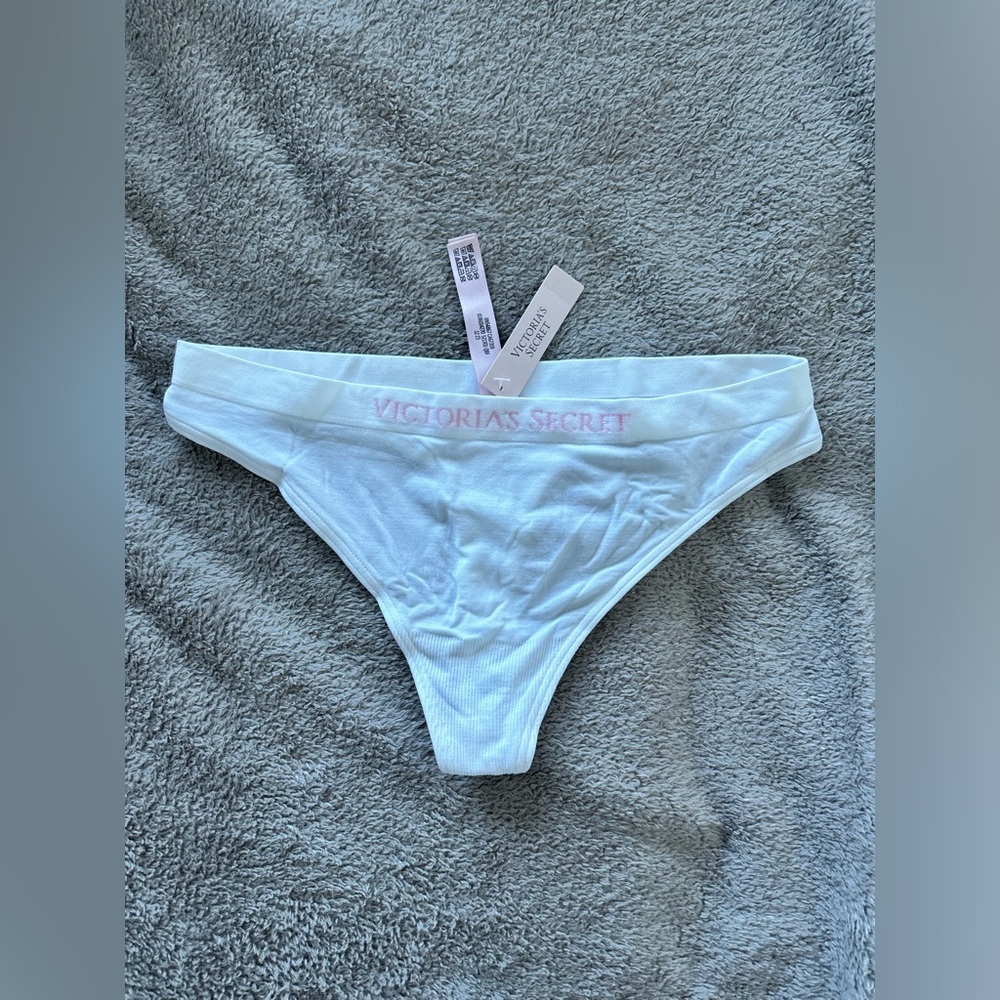 Victoria's Secret Light Pink and White Panty